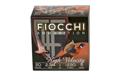 Ammunition Fiocchi Ammunition Lead Hunting 20Gauge FIOCCHI 20GA #5 HV LEAD HUNT 25/250